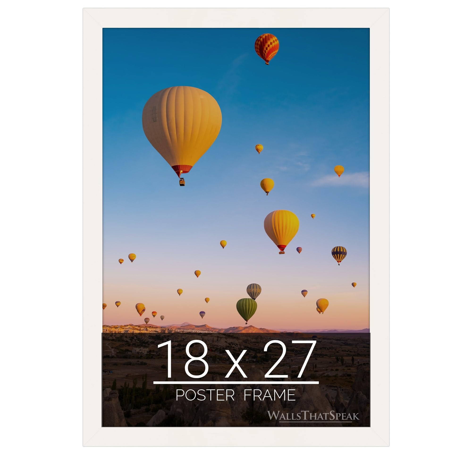 Wallsthatspeak 18X27 White Picture Frame For Puzzles Posters