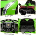 thumbnail image 2 of 12V Kids Ride On Car Lamborghini Veneno – SUREGO Electric Ride on Toys with Remote Control, LED Lights, Hydraulic Doors & Seat Belt – 3 Speeds, Toys Car for Kids Aged 3-6, Green, 2 of 12
