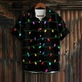 thumbnail image 5 of Unisex Christmas Printed Festive Patterns Short Sleeve Collared Button-Down Shirt for Holiday Gatherings and Daily Wear, 5 of 9
