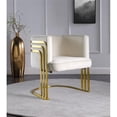thumbnail image 2 of Meridian Furniture Rays Cream Velvet Upholstered Accent Chair, 2 of 16