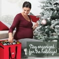 thumbnail image 6 of Christmas Ornament Storage Container, Stores Up to 48 - 6 Ornaments with 4 Individual Trays- 600D Tear Resistant Material, 6 of 10