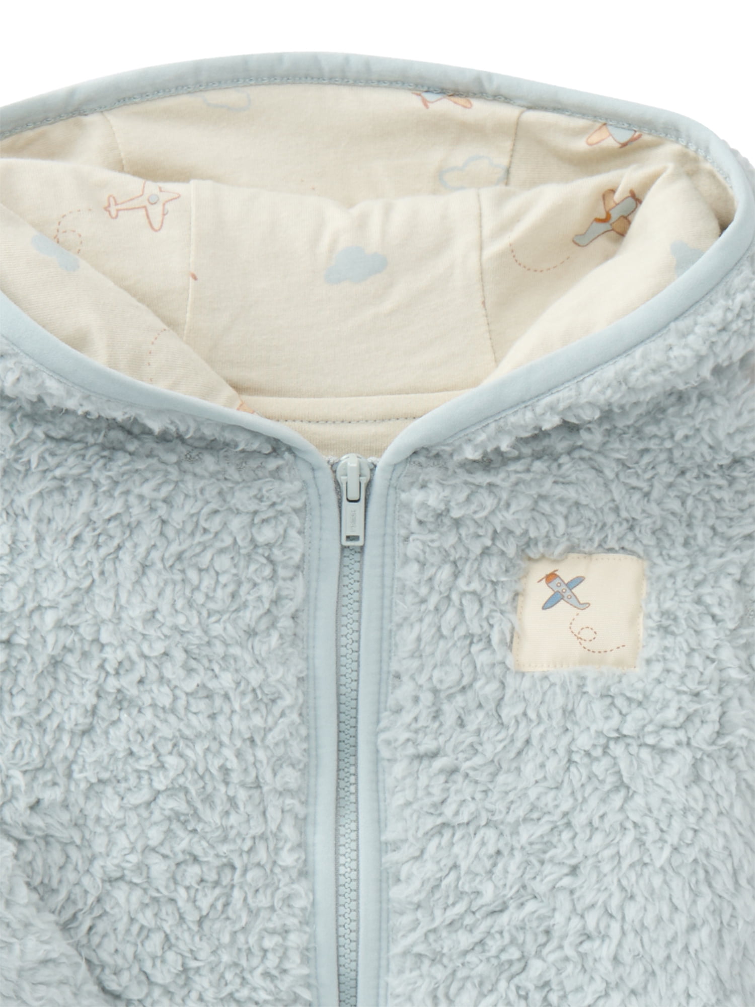 Bliss by Garanimals Baby Boys or Girls Zip-Up Fleece Hoodie, Sizes 6M-24M