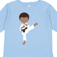 thumbnail image 4 of Inktastic African American Boy, Karate Boy, Black Belt, Kata Boys Long Sleeve Toddler T-Shirt, 4 of 5