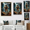 thumbnail image 4 of Designart "Astronaut s Resilience in Space" Portrait Floater Framed Wall Art Print, 4 of 7