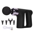 thumbnail image 1 of Percussion Muscle Massager, Small Portable Relaxation Fitness Electric Frequency Conversion Therapy Device, Black, 1 of 2