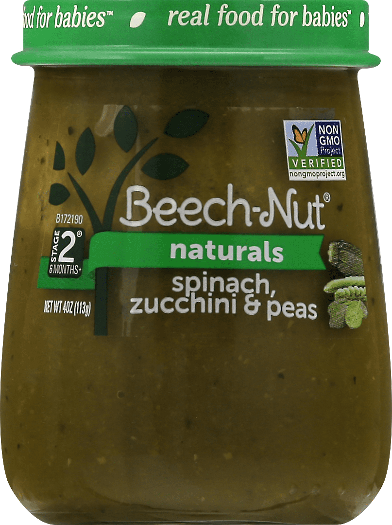 beechnut spinach zucchini peas