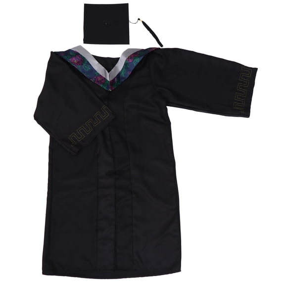 COSMOBETTY 1Set Science Graduation Gown Dress Formal Design Polyester for College Graduation S 37.8x16.1in