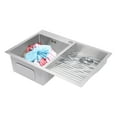 thumbnail image 4 of Autrinix Double Basin Utility Sink, Stainless Steel Laundry Tub with Washboard Basin, Anti-Condensation Coating, Perfect for Laundry & Cleaning Tasks, 4 of 11