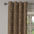 thumbnail image 3 of Ambesonne Grommet Curtain, , 50"x96", Chocolate and Dark Mustard, 3 of 5