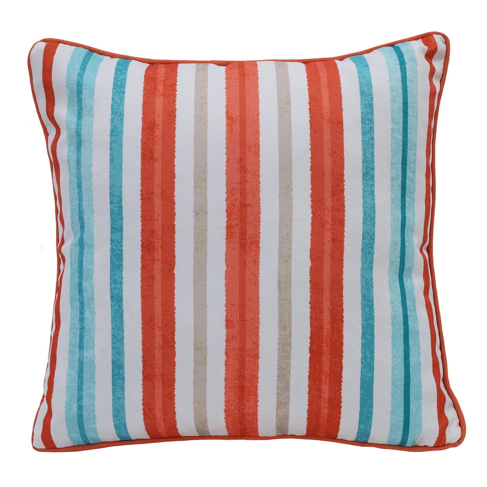 Spicy Coral Outdoor Cushion 18x18 - Walmart.com - Walmart.com