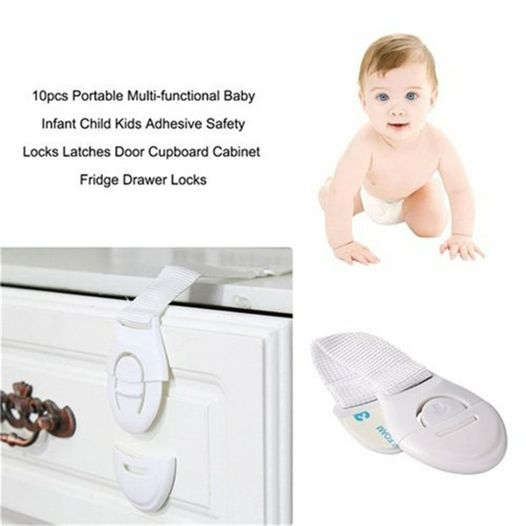 Prettyui Baby Safety Door Locks Kids Child Cupboard Cabinet Drawer Proof  Pet Fridge 