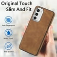 thumbnail image 3 of Nalacover Slim Case for Samsung Galaxy S22 Case, Skin Friendly PU Leather Soft Lining Cover, Lightweight TPU Shockproof Plating Buttons Lens Protection Case for Samsung Galaxy S22, Brown, 3 of 8