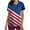 Navy, variant on IROINNID Short Sleeve T-Shirt For Women Work wear Top V-Neck Women Tops America Independence Day