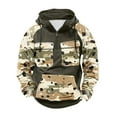 thumbnail image 2 of Zylanna Men's Hooded Sweatshirts with Pockets, Half-Zip Casual Soft & Warm Camouflage Sport Hoodies Pullover for Men Army Green, 2 of 3