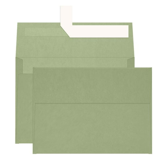 A7 Sage Green Envelopes 100 Pack, Goefun 5x7 Envelopes for Invitation - Self Seal Printable Envelopes for 5x7 Gift Cards, Birthday, Baby Shower| 5.25 x 7.25 in, 120GSM