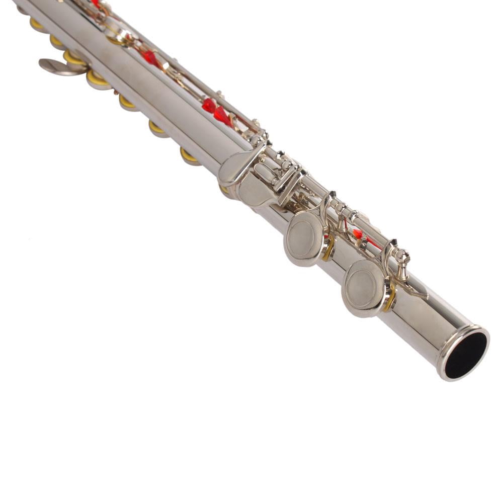 Winado Silver Nickel 16 Hole C Flute with Case for Student