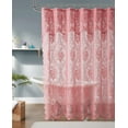 thumbnail image 6 of WARM HOME DESIGNS Pink Lace Shower Curtain 36 W x 72 L Inches with Attached Valance & Tassels. LA Pink 36, 6 of 6