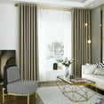 thumbnail image 2 of Cortinas opacas para dormitorio Cortinas de sala con aislamiento con ojal para sala de estar, juego TOMSHOO Camel/53W X 83L in, 2 of 7