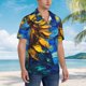 thumbnail image 3 of Balery Sunflower Starry Night Vibes Camisas hawaianas de manga corta para hombre, camisas playeras de corte holgado, camisas de vacaciones con botones,Large, 3 of 7