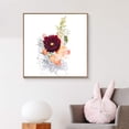 thumbnail image 3 of wall26 Floating Framed Canvas Wall Art for Living Room, Bedroom Vintage Flower Abstract Colorful Painting Canvas Prints for Home Decoration Ready to Hang - 24x24 inches, 3 of 4