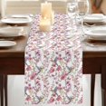 thumbnail image 3 of Table Runners 72 Inches Long Dress Scarves, Pink Beige Flowers Farmhouse Kitchen/Dining Table Runner, Coffee Tablerunners, Spring Floral Elegant Pastoral Botanical 18x72 Inch, 3 of 9