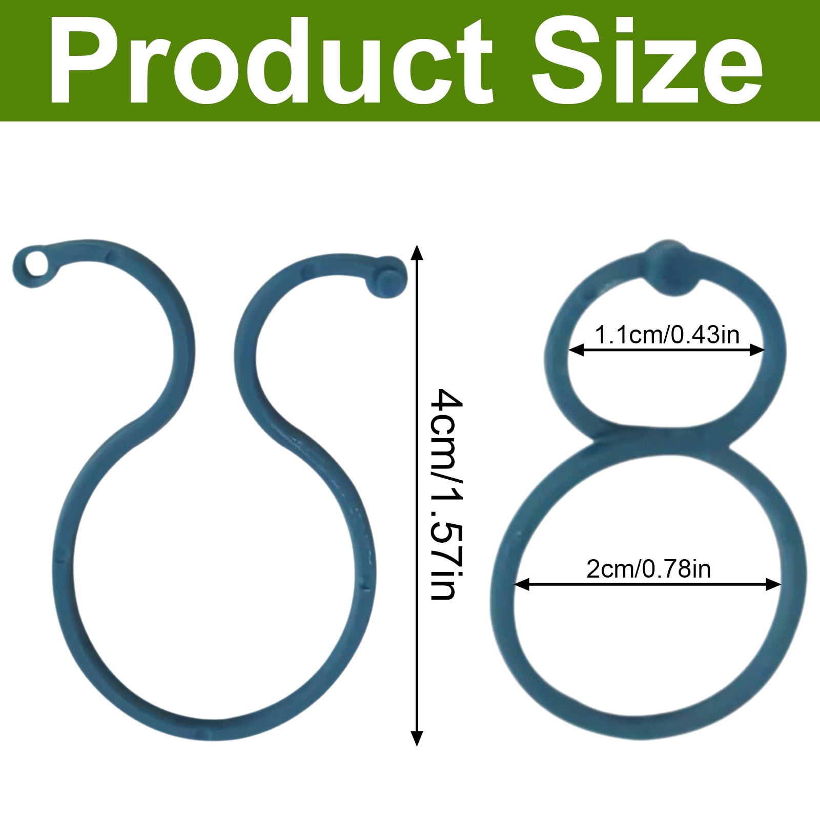 ERTZAE Reusable Garden Tie Clip - Flexible Vine Binding Strap For Tomato Cage Greenhouse,Vine Organizer Clip,Figure 8 Plant Tie Clip 1.57in - Butterfly Buckle Gourd Ring for Vine Garden Support