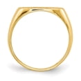 thumbnail image 5 of Auriga Fine Jewelry 14K Yellow Gold 7.0x13.0 mm Closed Back Signet Ring for Women Size 5, 5 of 6
