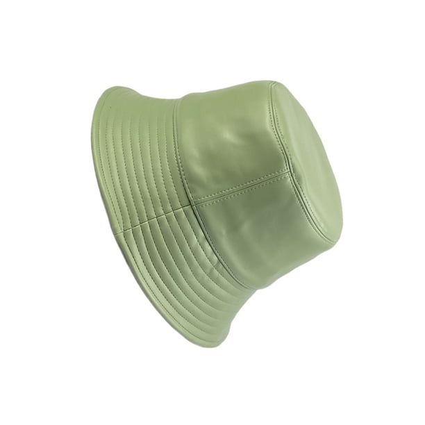 Qarigey Sombrero de cuero para hombre y mujer, gorra de ocio para pesca, protección para exteriores, tocado, ropa de vestir Unisex, tocado, Protector de Sombreros Verde Qarigey AP013259-03