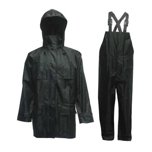 Viking Rain Suit w/Jacket/Bib,Unrated,Black,3XL 2900BK-XXXL