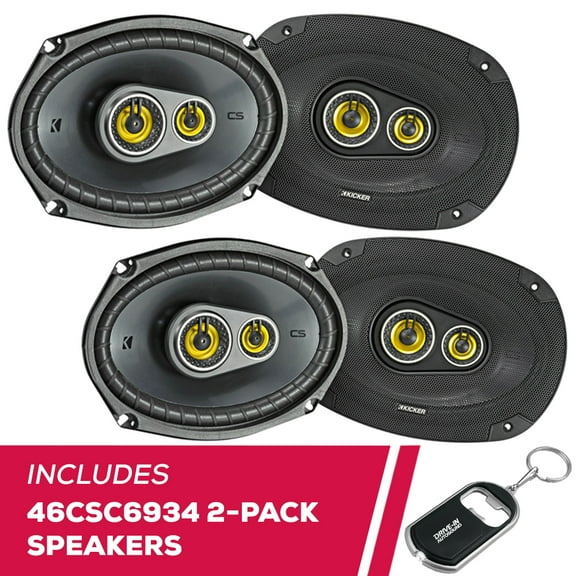 New Kicker 2 Pairs Of 46CSC6934 CS Series 6"x9" 3-Way Speakers w/ 450W Peak Power