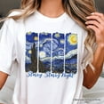 thumbnail image 2 of Vincent Van Gogh The Starry Night T-Shirt, Famous Painting Tee, 2 of 8