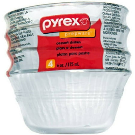 6 Ounce Porcelain Cup - Pyrex 6-Ounce Custard Cups, Set of 4