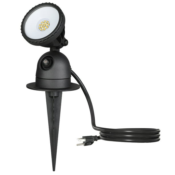 EDISHINE LED Outdoor Spotlight with Light Sensor, Plug in Waterproof