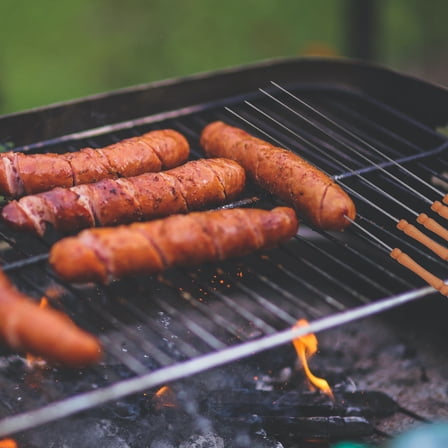 SOPOTUTU BBQ Skewers Stainless Steel Rod Needle Barbecue Skewers 12Pcs