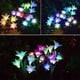 thumbnail image 5 of Luces solares para exteriores, paquete de 3 luces de hadas con diseño de flor de lis, LED que cambian de color para decoración de jardín, patio, paisaje y entrada (rosa, morado y negro)., 5 of 5