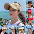 thumbnail image 5 of Leisure Women Sun Protection Breathable Sunscreen Outdoor Sport Sunshade Hat Baseball Cap Sun Hats Ponytail Hat RED, 5 of 8
