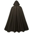 thumbnail image 6 of Hvyesh Women Men Hooded Cloak Adult Medieval Renaissance Costume with Hood, Velvet Cape Halloween Dress Up, 6 of 6