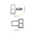 thumbnail image 2 of Uxcell 4set Ganchos y Ojos Cierre Set 11mm Gancho de Metal y Ojo Broche de Costura Clips Sujetadores para Ropa Sujetador Pantalones Pantalones Manualidades DIY, Tono Plateado, 2 of 7