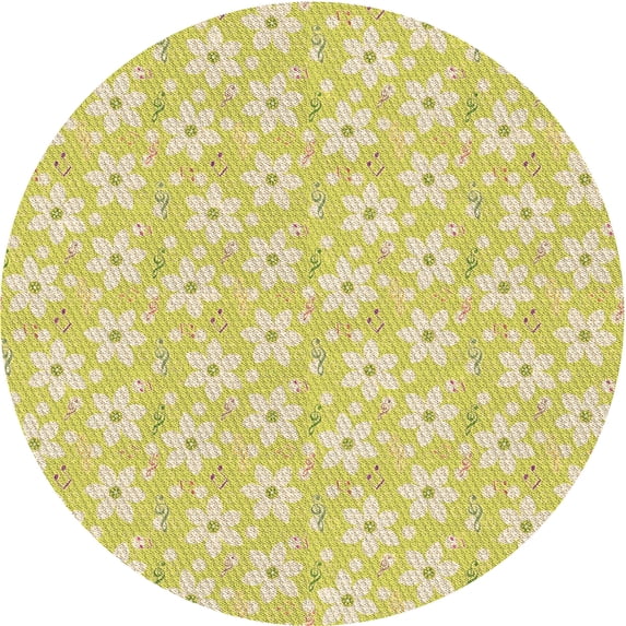 Ahgly Company Machine Washable Indoor Square Transitional Metallic Gold Area Rugs, 3' Square