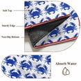 thumbnail image 6 of Blue Coastal Carb Area Rugs 3'x5', Washable Small Throw Rugs for Living Room Bedroom, Nautical Ocean Marine Life Red Striped Indoor Outdoor Rug Non-Slip Low Pile Carpet Runner Reversible Floor Mats, 6 of 8