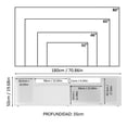 thumbnail image 3 of Mueble Mesa Para Tv Rack Madesa 5 Espacios Hasta 65 Blanco 2, 3 of 10