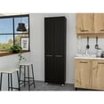 thumbnail image 2 of TUHOME Baleare Pantry Cabinet Engineered Wood Pantries in  Black, 2 of 9
