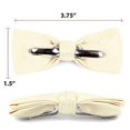 thumbnail image 2 of Boy's Poly Satin Banded Clip On Bow Ties (Ivory), 2 of 7