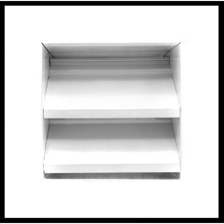 

10 w X 10 h White-Aluminum Outdoor Weather Proof Louvers - Rain & Waterproof Air Vent With Screen Mesh