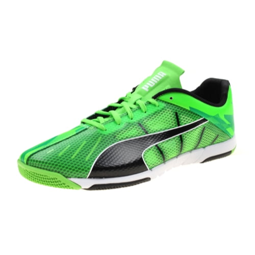 black and neon green puma shoes