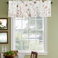 thumbnail image 3 of 2 Pack Valances for Window, Brown Red Spring Floral Short Curtains for Kitchen Bedroom Living Room, Summer Flowers Botanical Elegant Rod Pocket Small Window Treatment Valance Drapes 42 x 12 Inch, 3 of 8