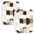 thumbnail image 2 of Cowhide Gingham Night Lights Plug into Wall LED with Auto Light Sensor Warm Light for Kids Hallway Bedroom Living Room Kitchen Bathroom Set of 2, 2 of 7