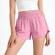 thumbnail image 2 of Shorts de Tenis para Niñas, Shorts de Correr de Cintura Alta para Niña, Deportes Al Aire Libre, Entrenamiento, Cintura Fruncida, Transpirables, Ligeros, Shorts Activos 14-15 Años, 2 of 8