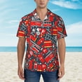 thumbnail image 6 of Picia Fire Sign Gentle Cotton Regular Fit Short Sleeve Casual Hawaiian Shirt for Men-XX-Large, 6 of 9