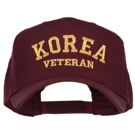 Korea Veteran Letters Embroidered Twill Cap - Maroon OSFM